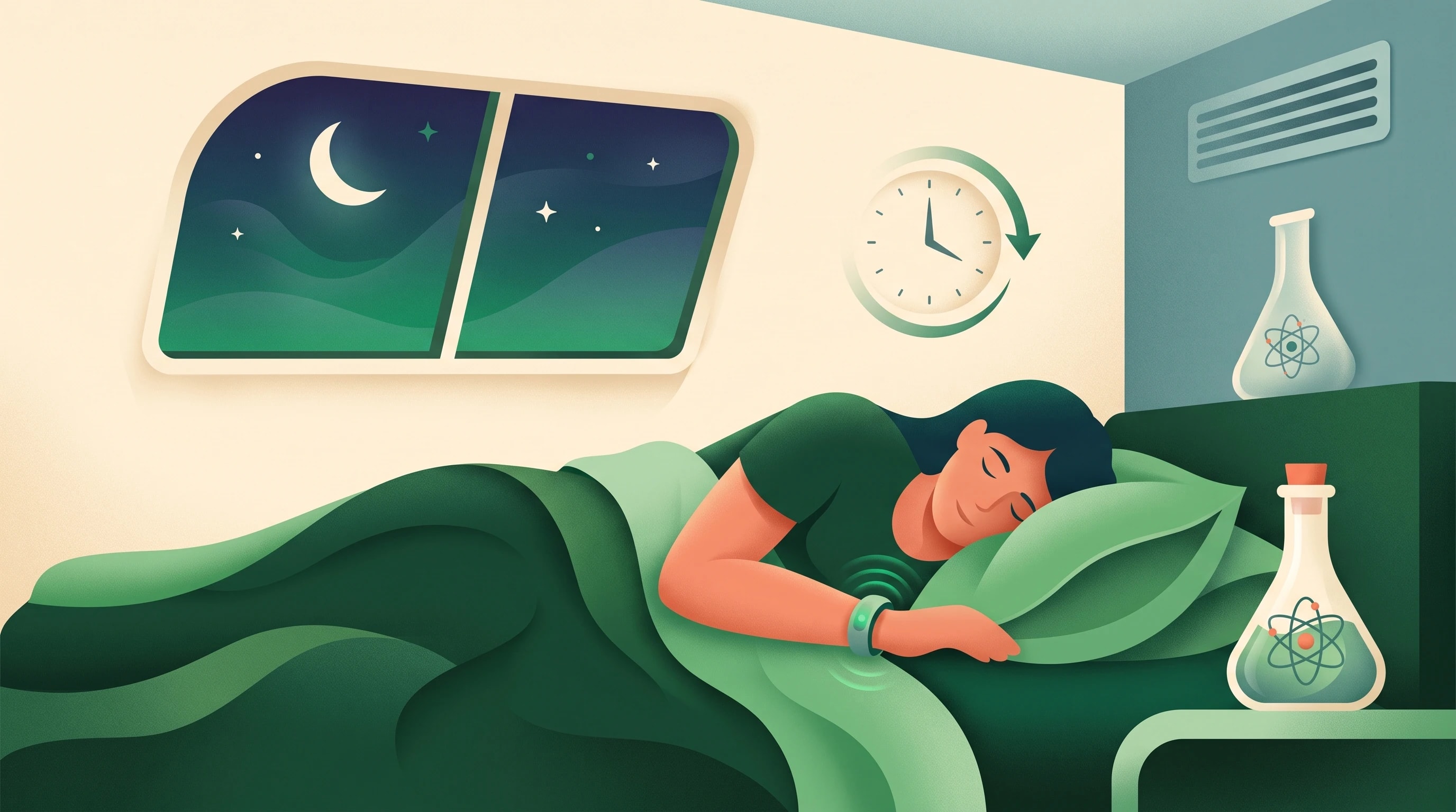 Illustration of a calm bedroom
