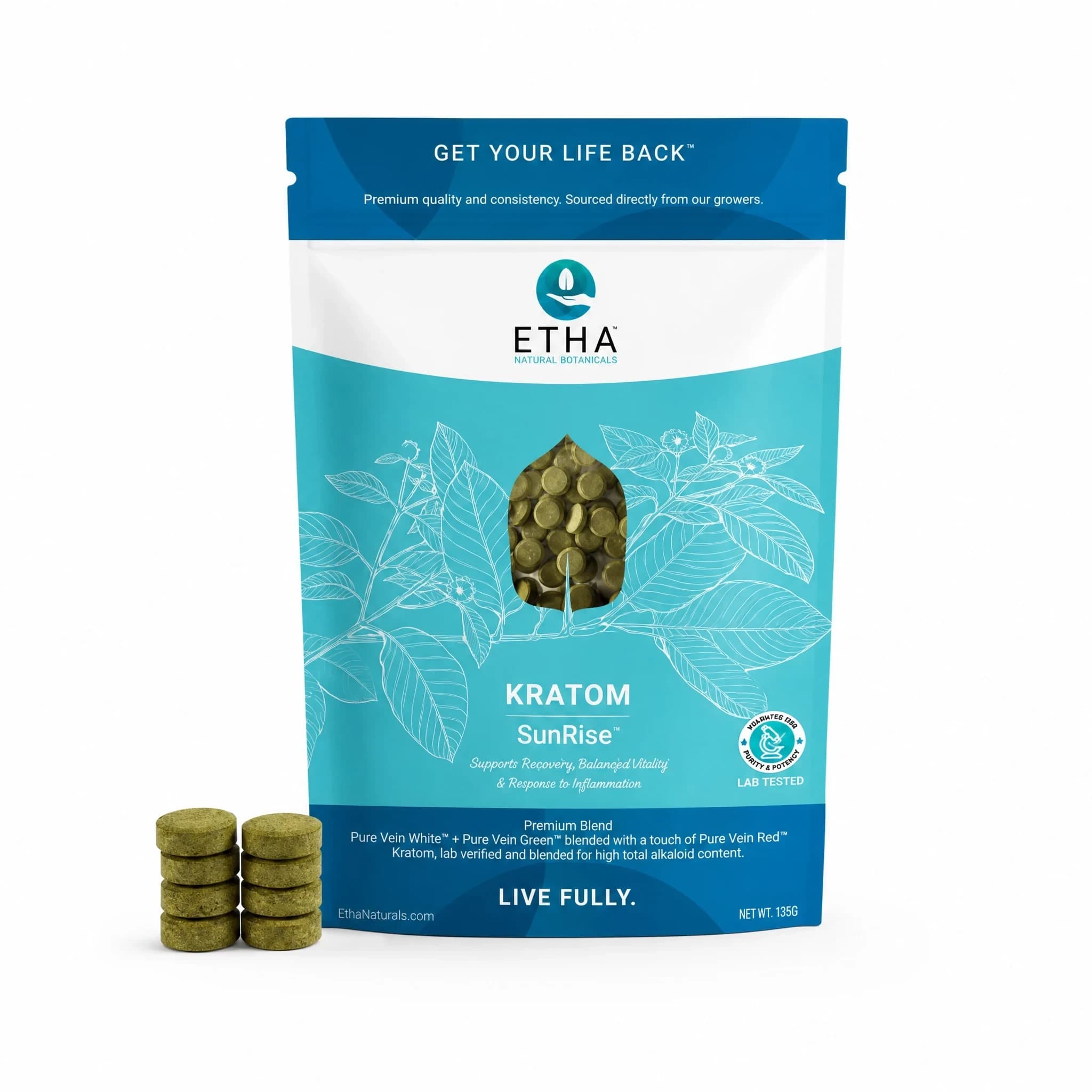 SunRiseâ„¢ Kratom Tablets - Relief & Energy